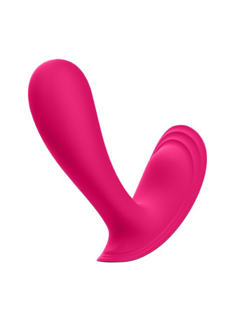 2 en 1 Vibromasseur et stimulateur clitoridien rose connecté Top Secret Satisfyer - CC597753